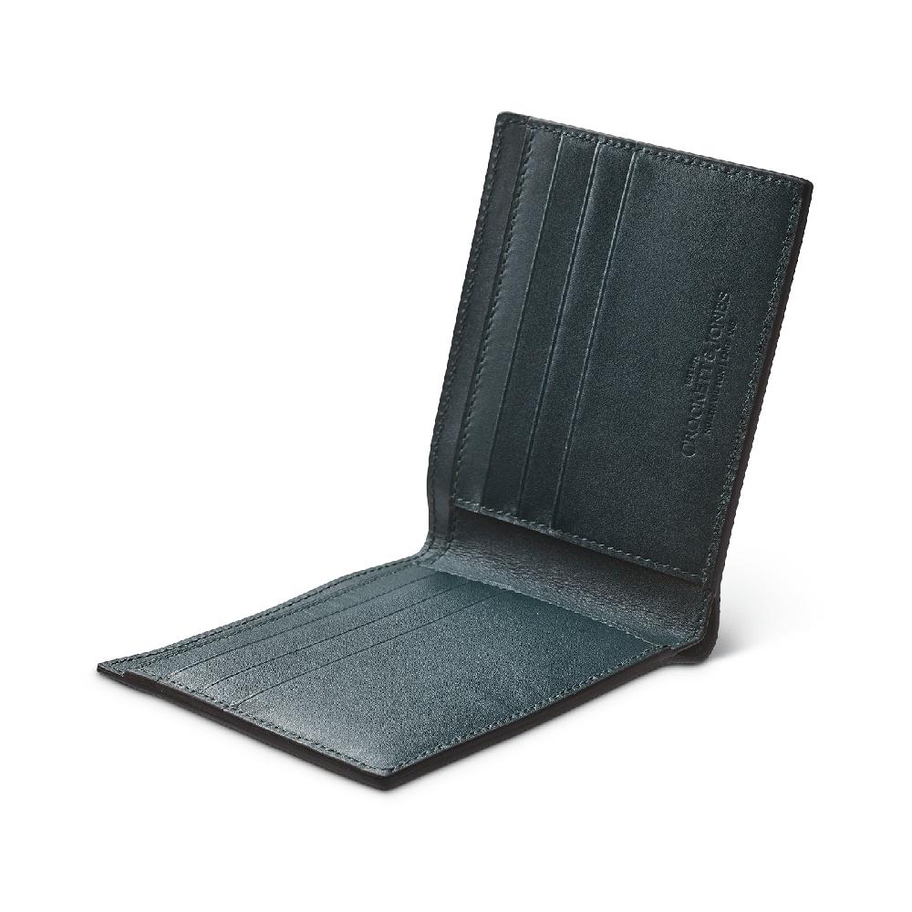 Crockett & Jones Billfold Wallet Rough-Out Suede Black Rough-Out Suede