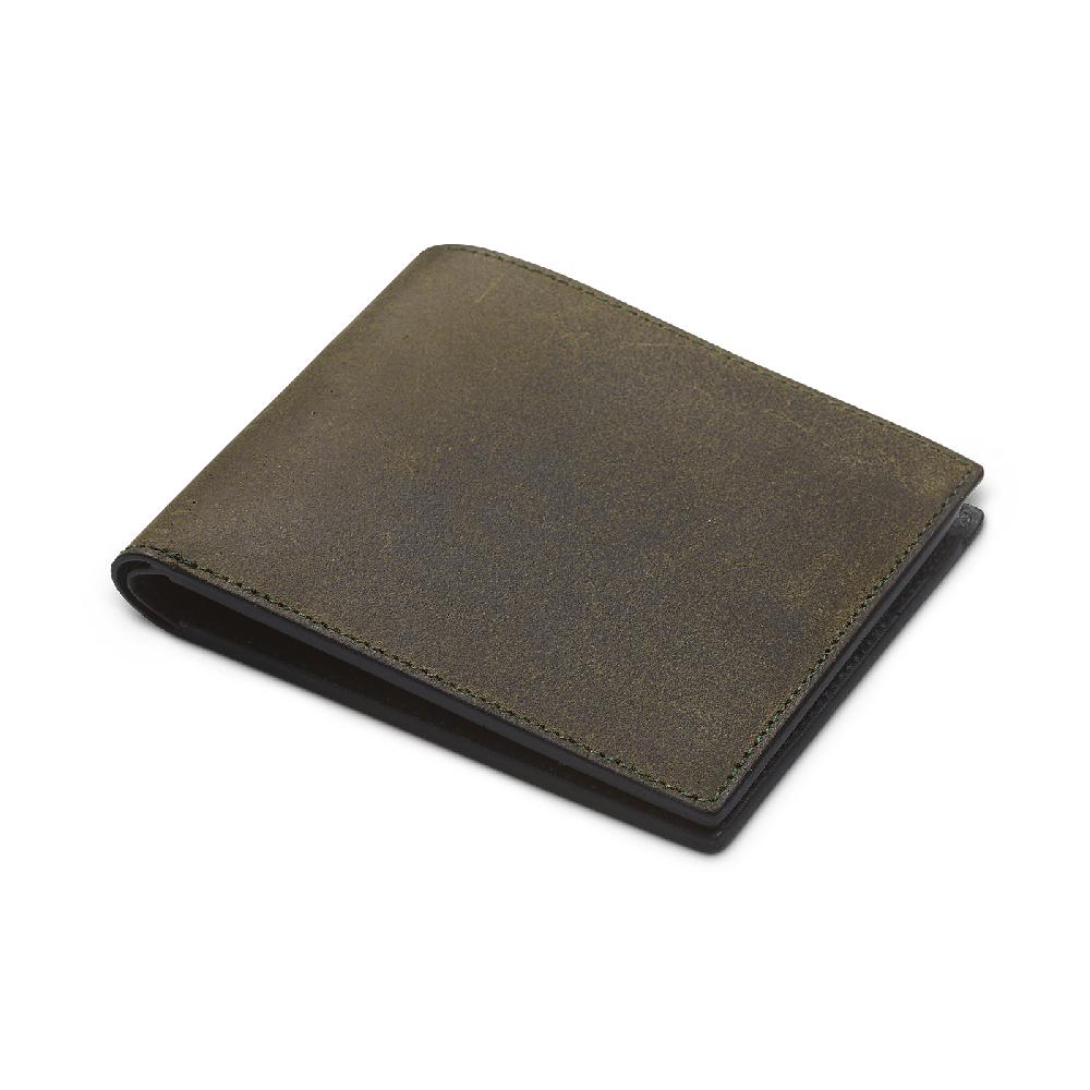 Crockett & Jones Billfold Wallet Rough-Out Suede Green Rough-Out Suede