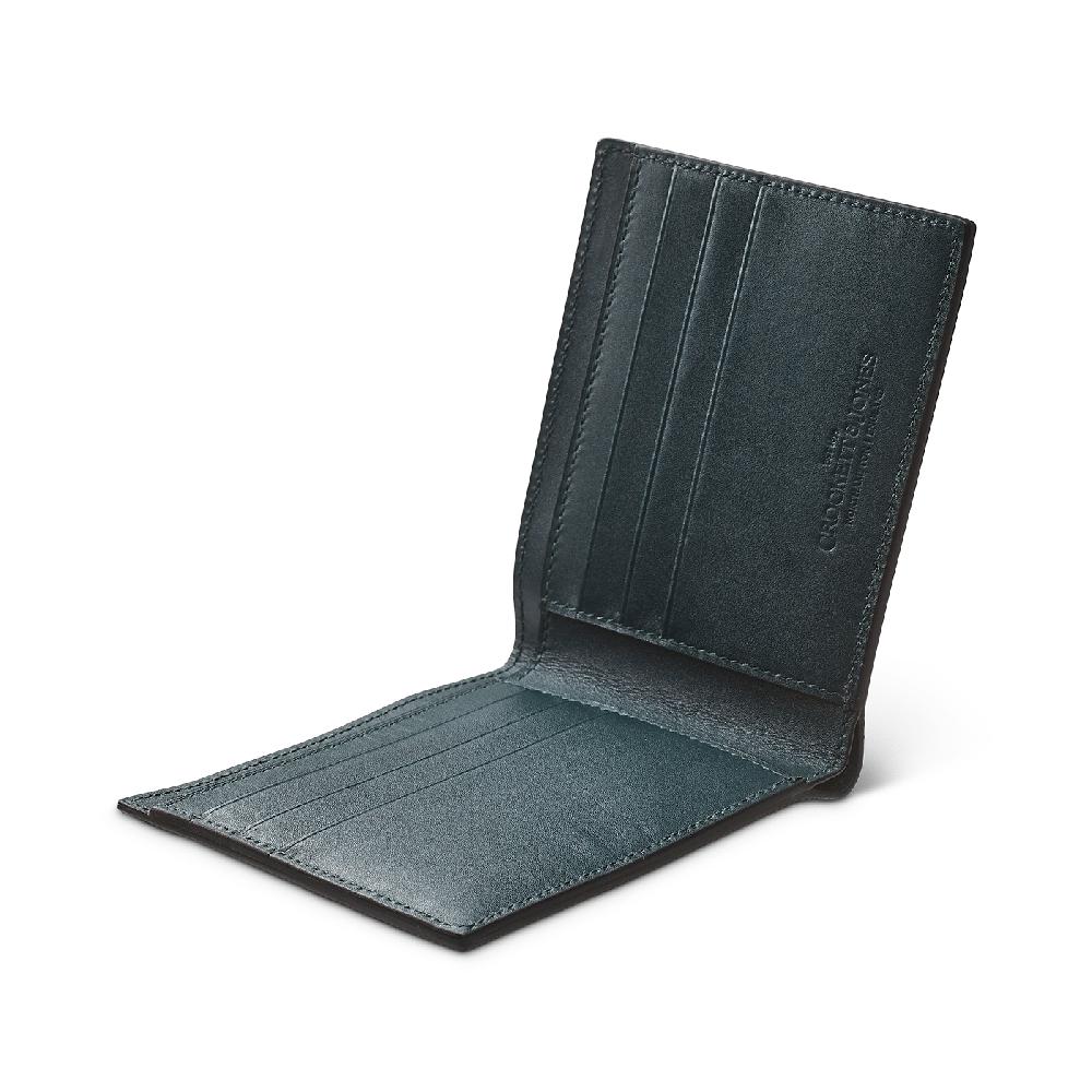 Crockett & Jones Billfold Wallet Rough-Out Suede Green Rough-Out Suede