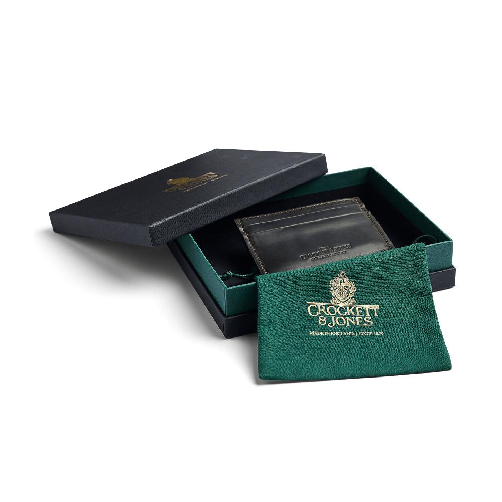 Crockett & Jones Card Holder Cordovan Dark Brown Shell Cordovan