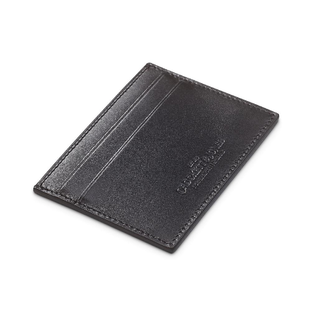 Crockett & Jones Card Holder Smooth Leather Black Calf