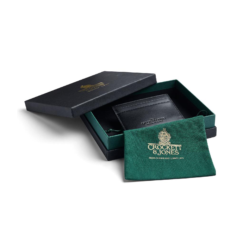 Crockett & Jones Card Holder Smooth Leather Black Calf