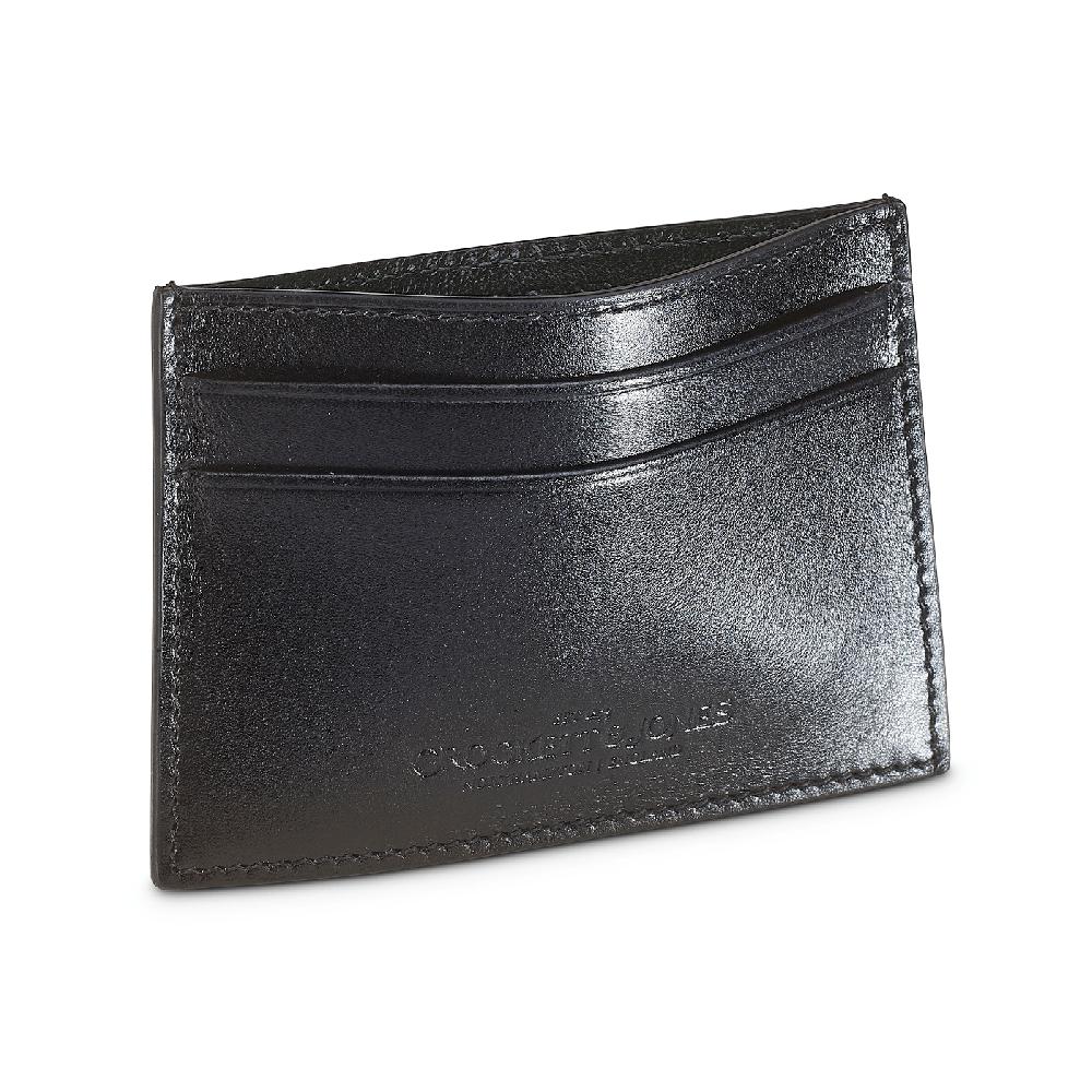 crockett & jones Card Holder Smooth Leather Black Calf