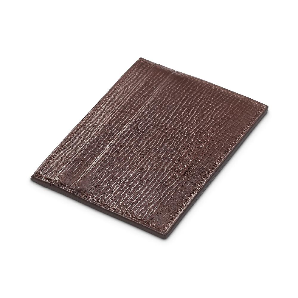 Crockett & Jones Card Holder Willow Grain Dark Brown Willow Grain