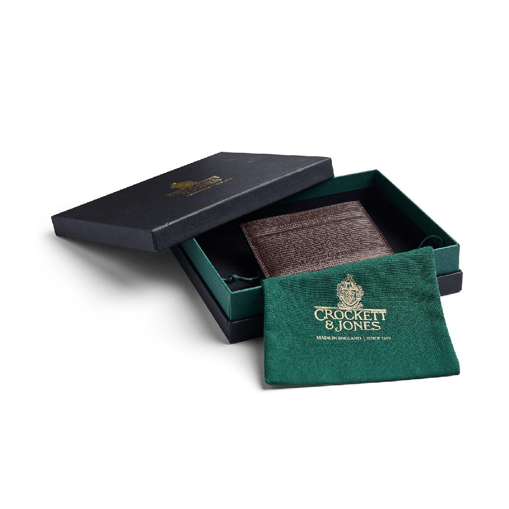 Crockett & Jones Card Holder Willow Grain Dark Brown Willow Grain