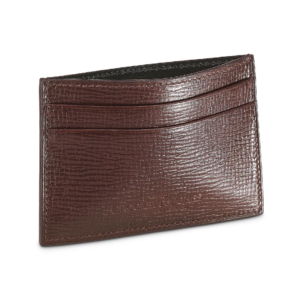 crockett & jones Card Holder Willow Grain Dark Brown Willow Grain