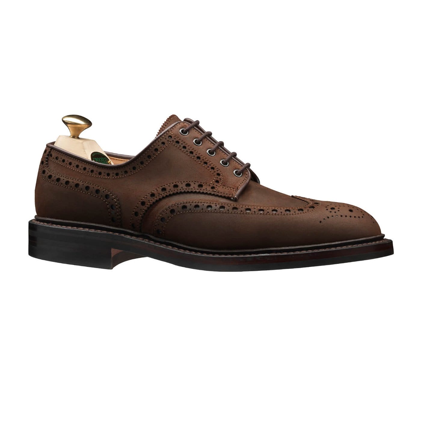 Crockett & Jones Cardigan 4 Dark Brown Rough-Out Suede