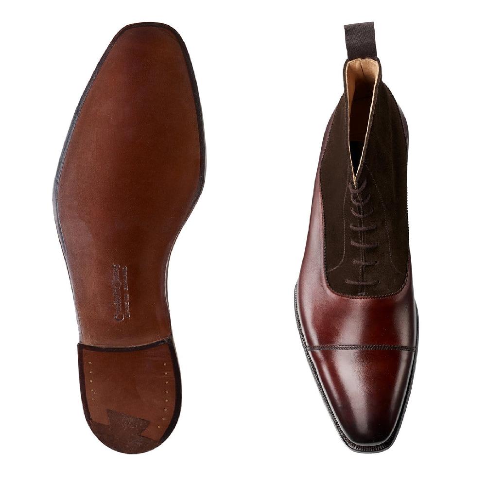 Crockett & Jones Charlton Chestnut Calf & Dark Brown Suede