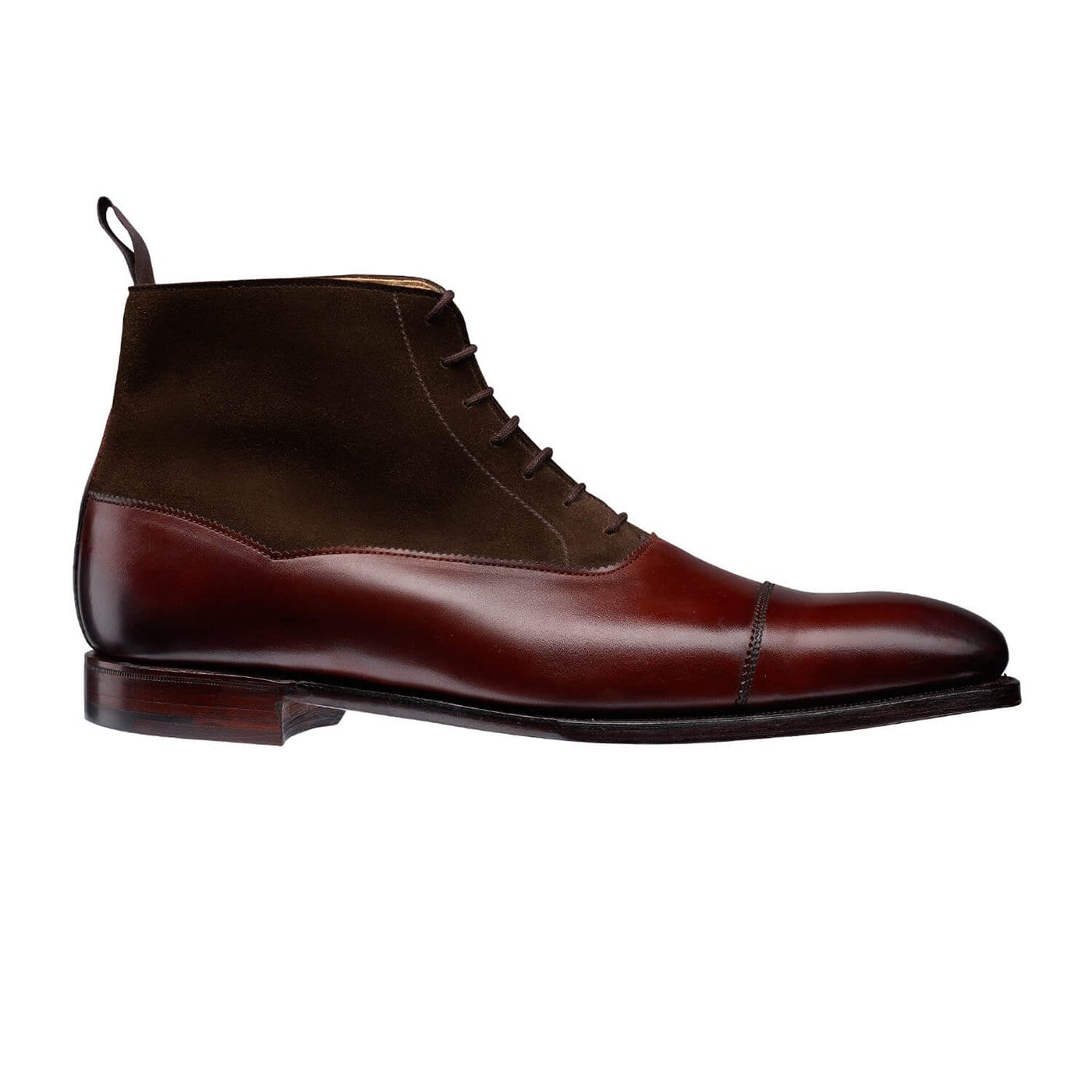 Crockett & Jones Charlton Chestnut Calf & Dark Brown Suede
