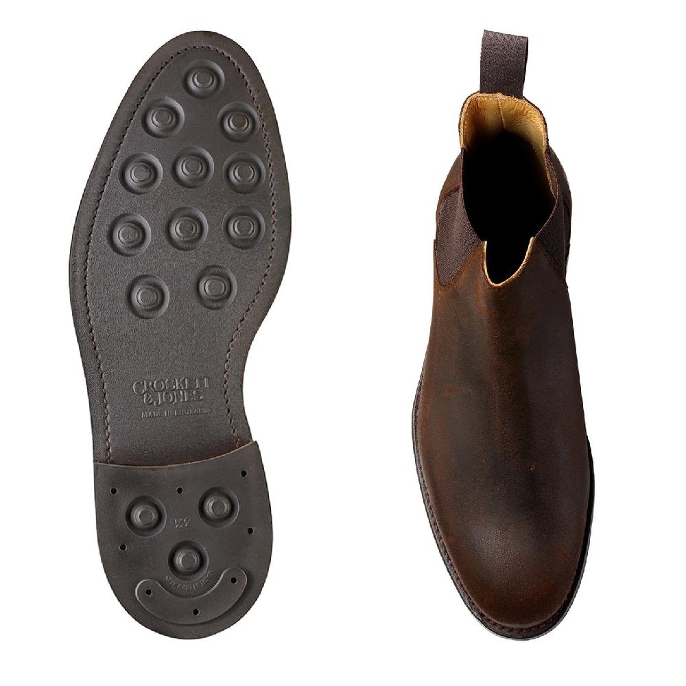 Crockett & Jones Chelsea 5 Dark Brown Rough-Out Suede