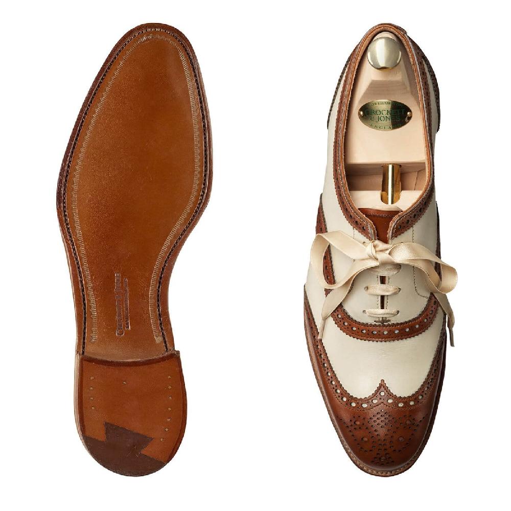 Crockett & Jones Alice Tan & Ivory Burnished Calf