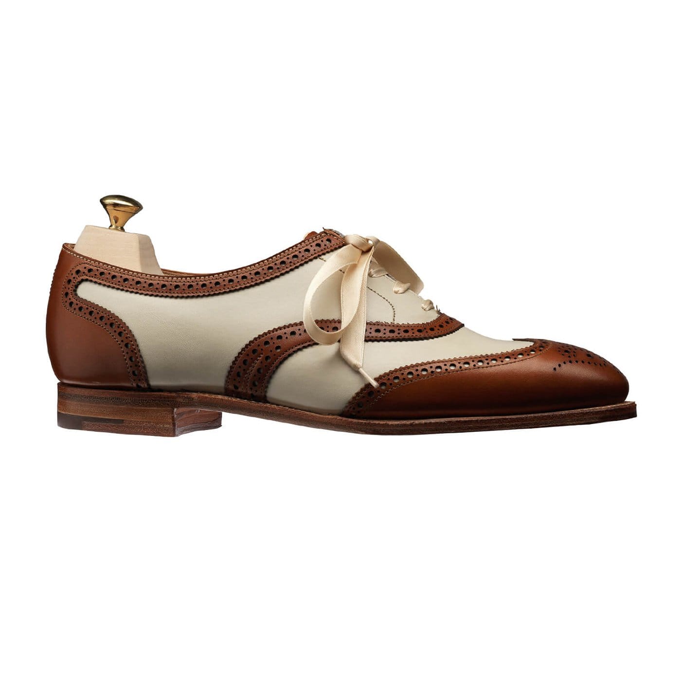 Crockett & Jones Alice Tan & Ivory Burnished Calf