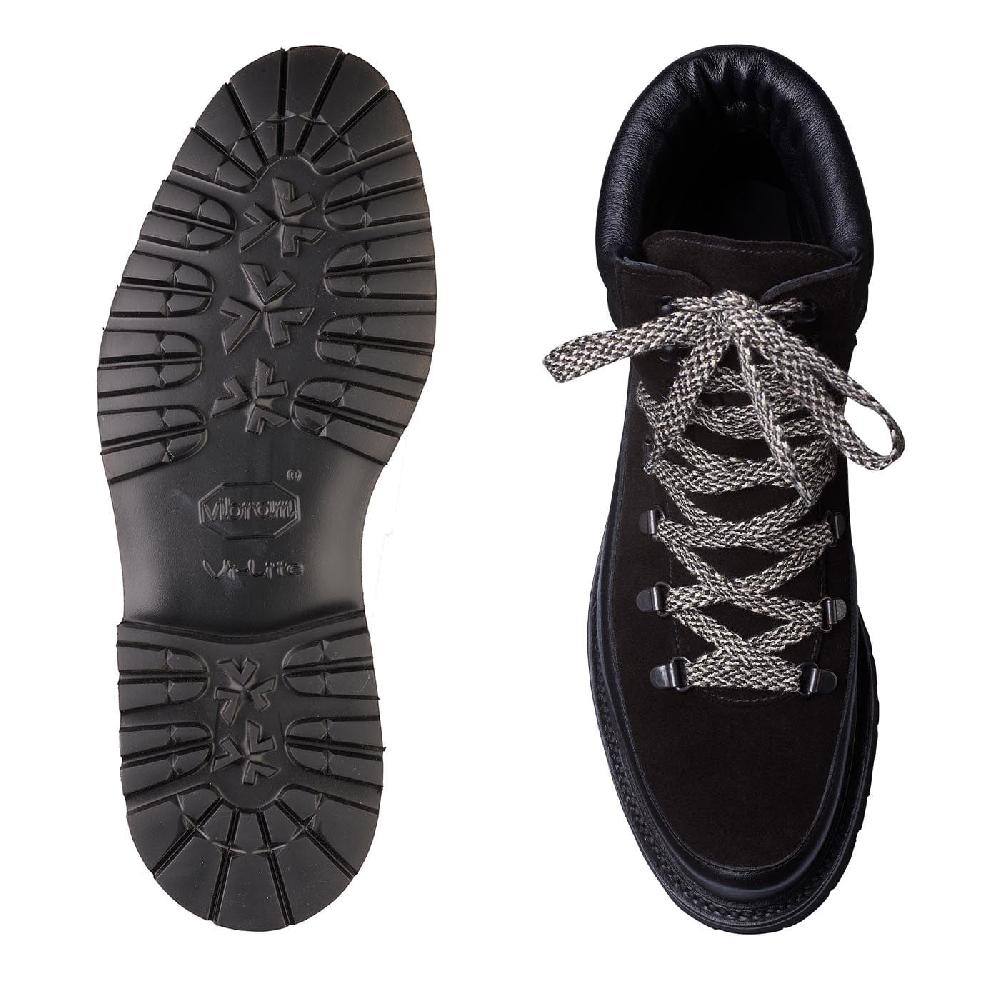 Crockett & Jones Annie Black Wax Calf & Black Suede