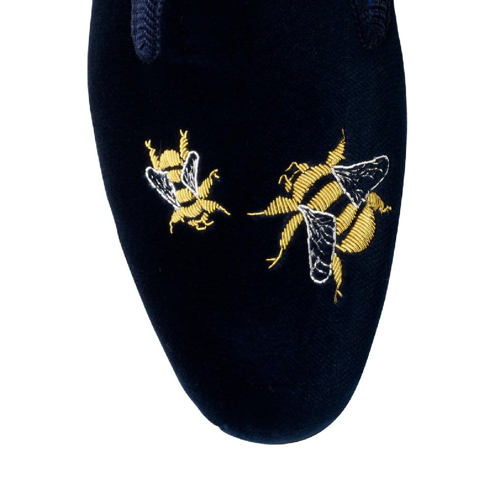 Crockett & Jones Bees Navy Velvet