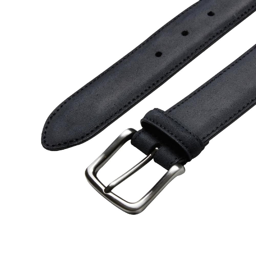 crockett & jones Belt Black Rough-Out Suede
