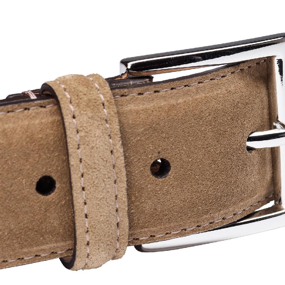 Crockett & Jones Belt - Suede Khaki Suede