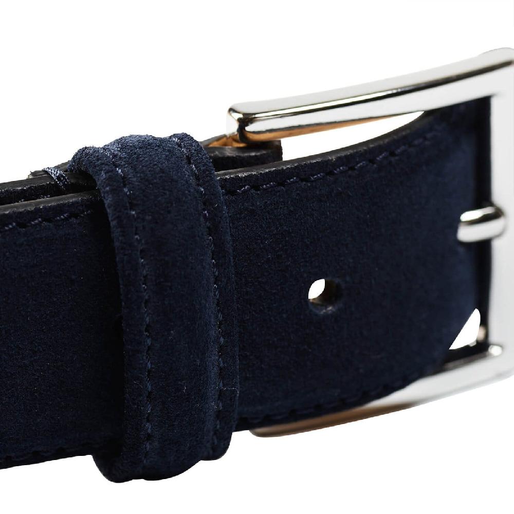 Crockett & Jones Belt - Suede Navy Suede