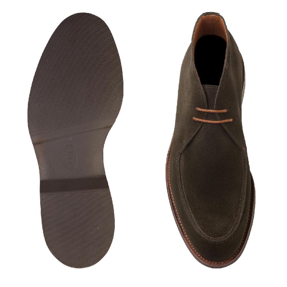 Crockett & Jones Bibury Earth Green Suede