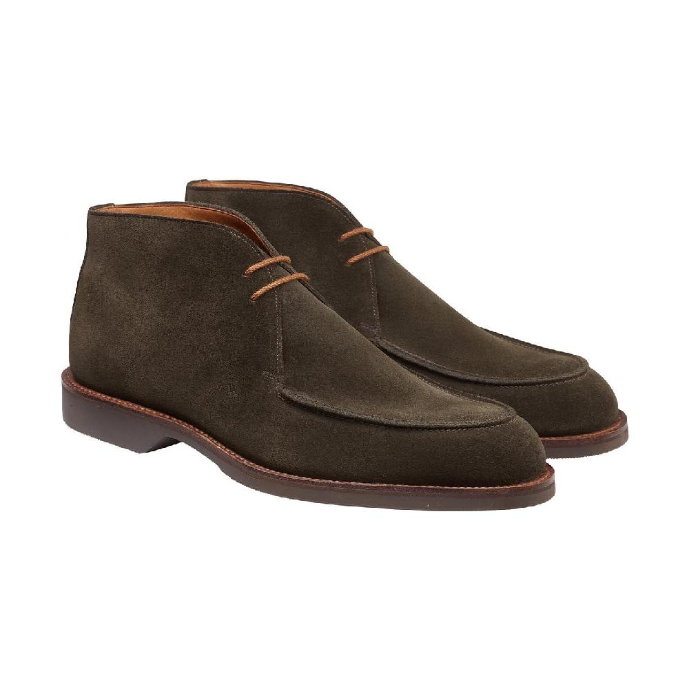 crockett & jones Bibury Earth Green Suede