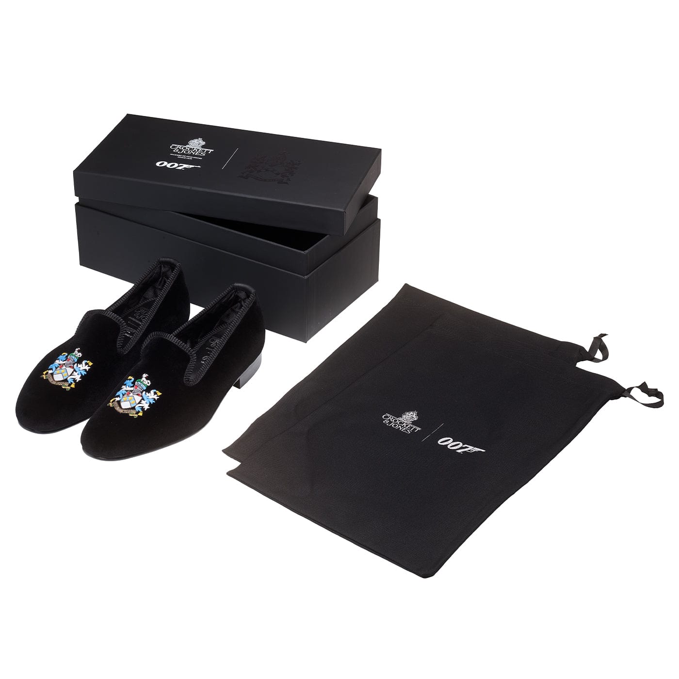 Crockett & Jones Bond Coat Of Arms Black Velvet