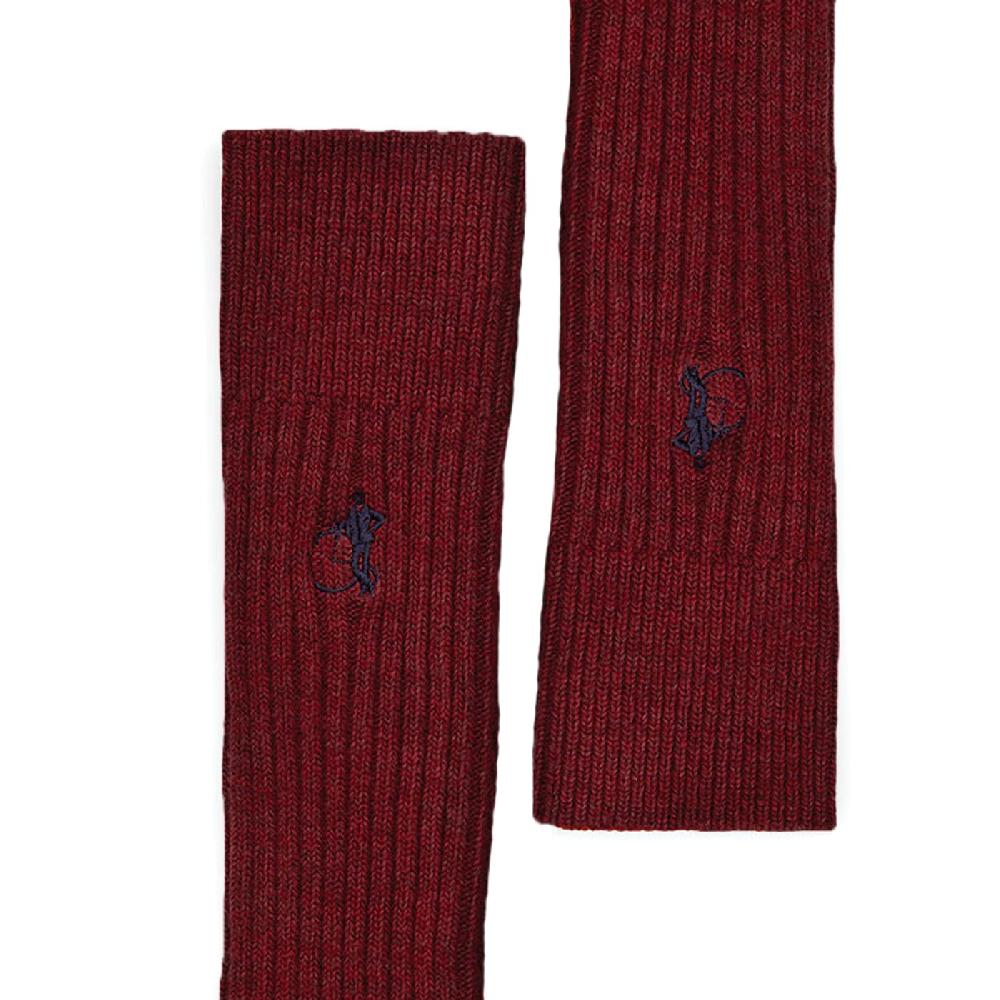 crockett & jones Boot Socks Dark Red