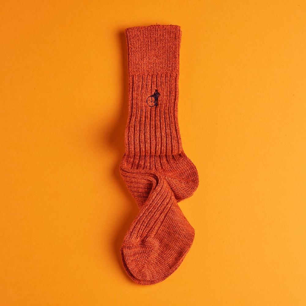 Crockett & Jones Boot Socks Spiced Orange