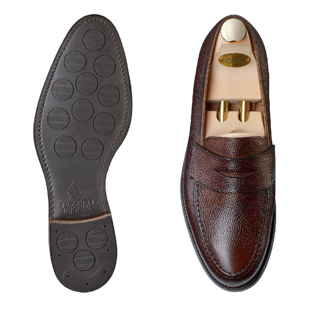 Crockett & Jones Boston Dark Brown Scotch Grain