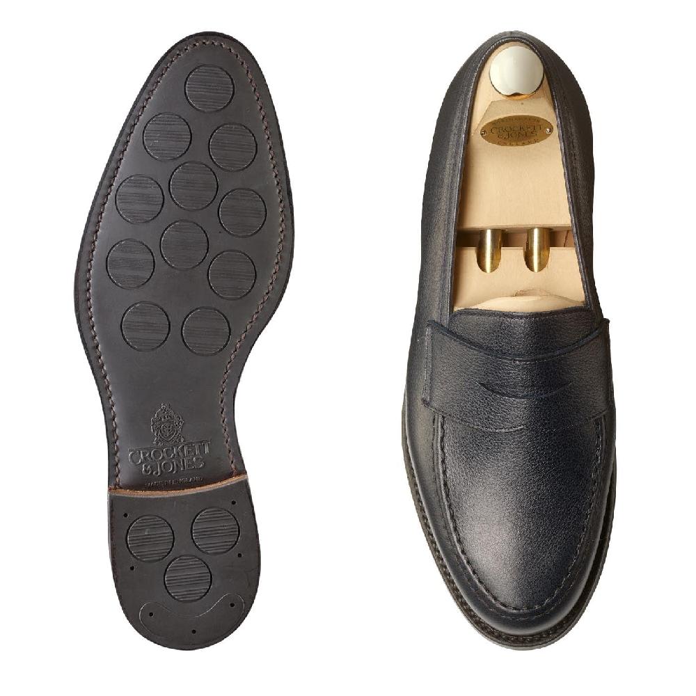 Crockett & Jones Boston Navy Cotswold Grain