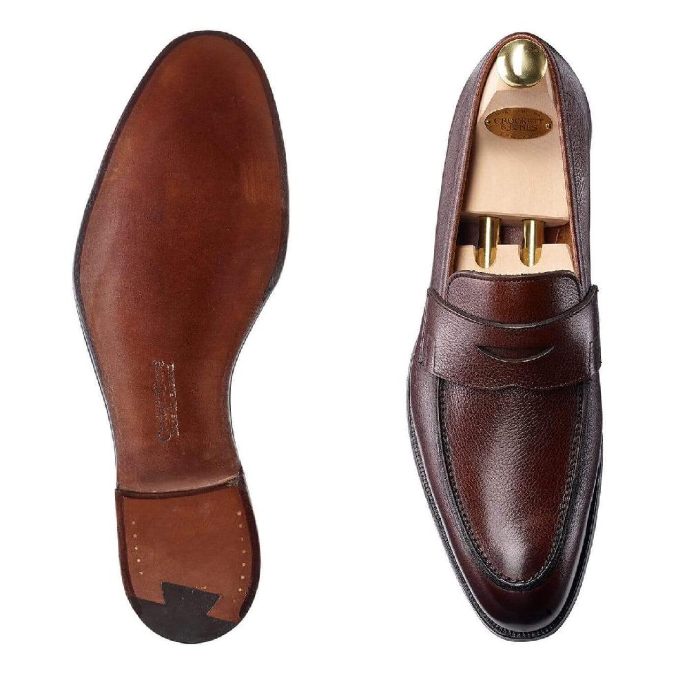 Crockett & Jones Cadogan Dark Brown Pebble Grain