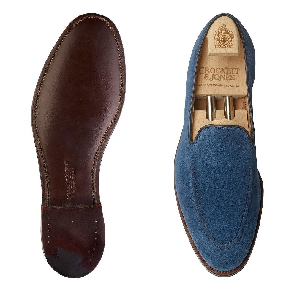 Crockett & Jones Camden Mid-Blue Suede