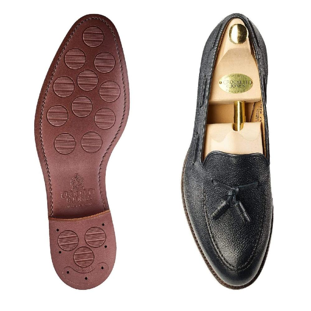 Crockett & Jones Carly Navy Pebble Grain