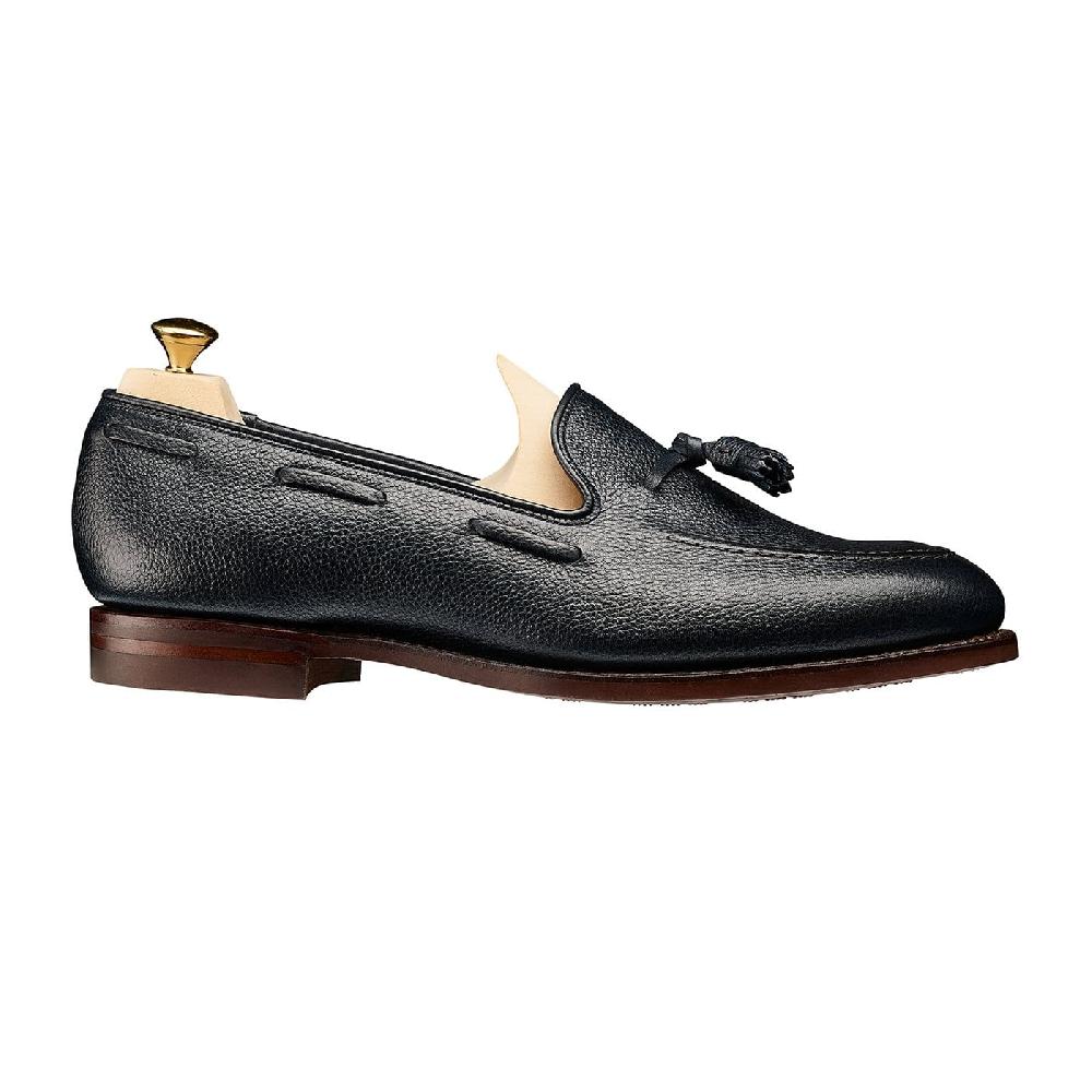Crockett & Jones Carly Navy Pebble Grain