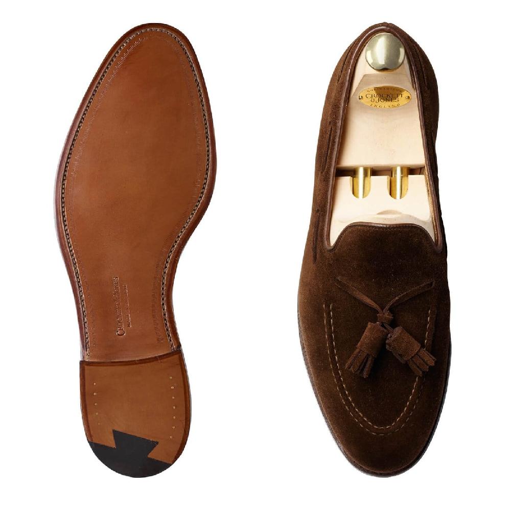 Crockett & Jones Cavendish Dark Brown Calf Suede