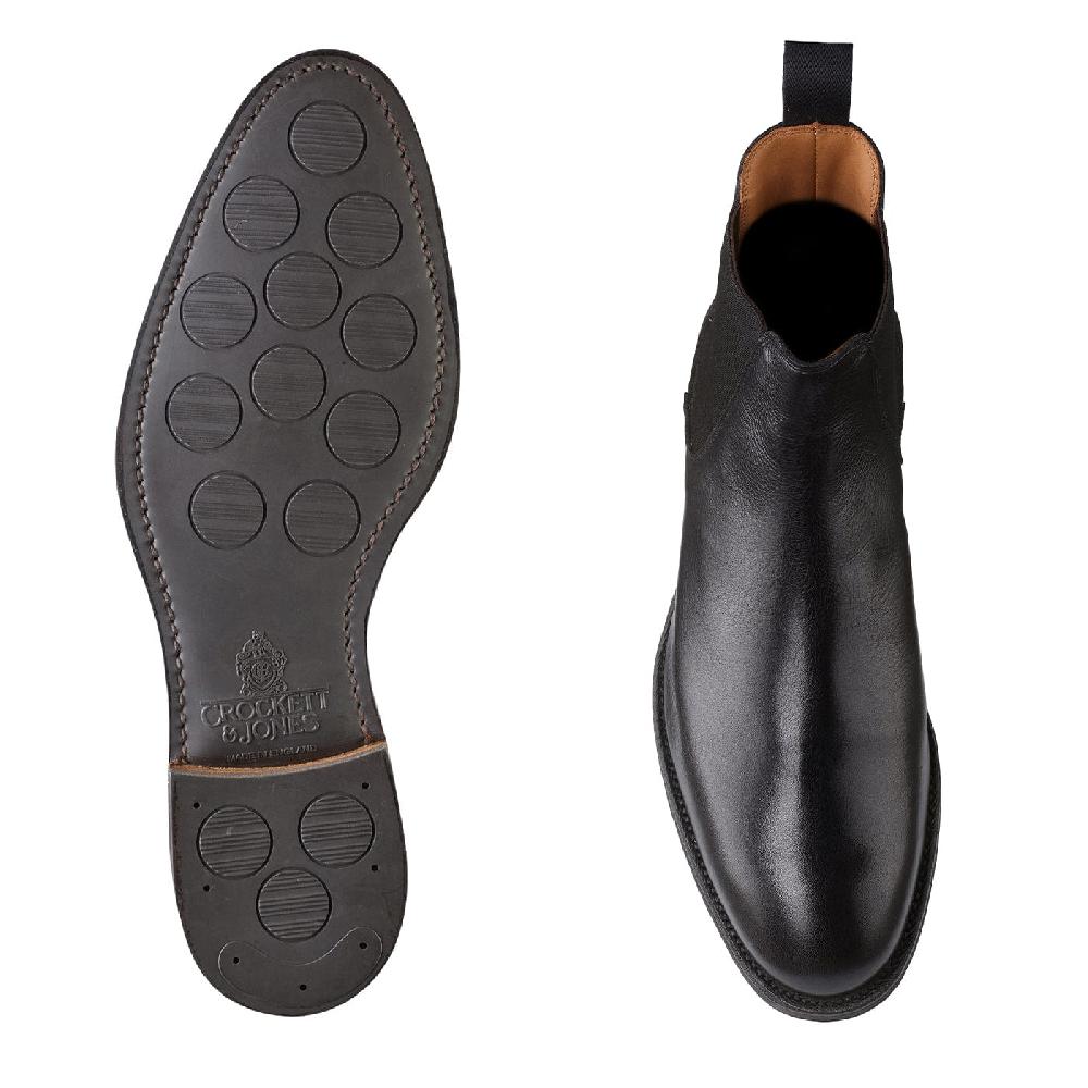 Crockett & Jones Chelsea 5 Black Milled Calf