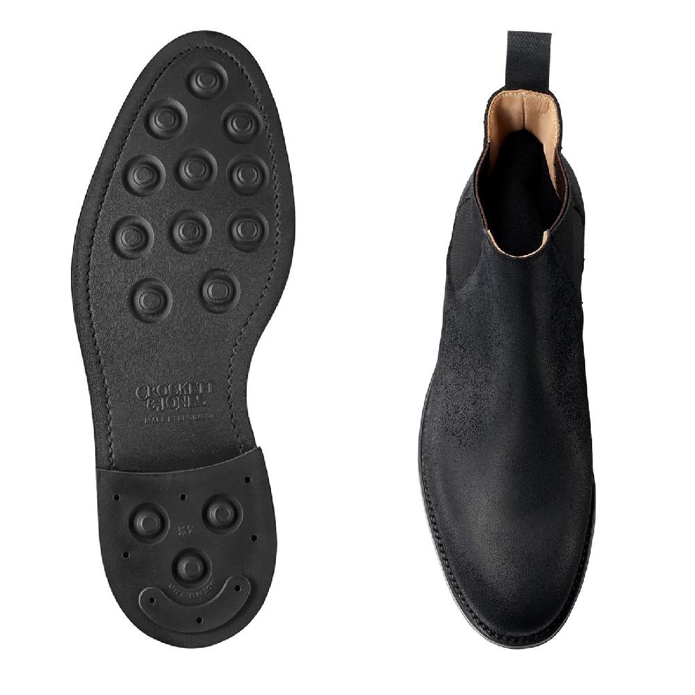 Crockett & Jones Chelsea 5 Black Rough-Out Suede
