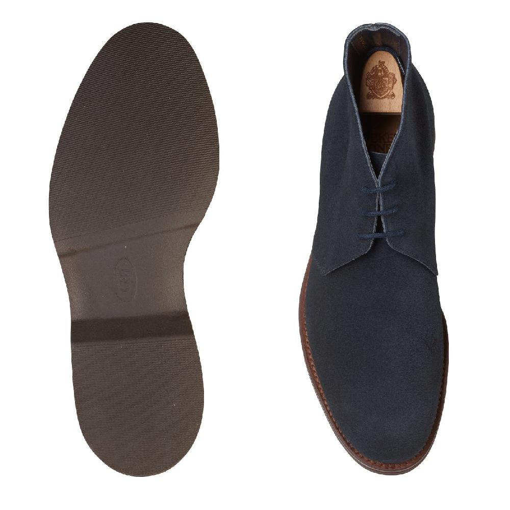 Crockett & Jones Chukka 4 Indigo Reverse Butt Suede