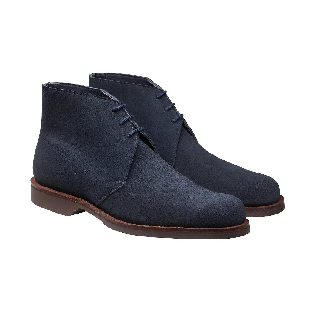 crockett & jones Chukka 4 Indigo Reverse Butt Suede