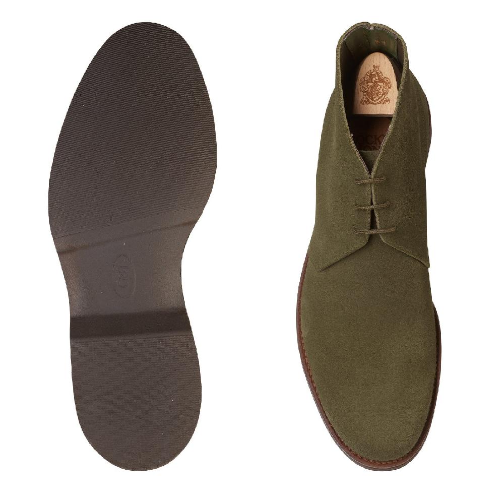 Crockett & Jones Chukka 4 Olive Reverse Butt Suede