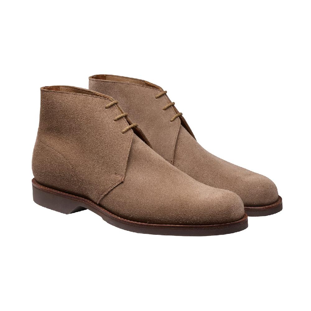 crockett & jones Chukka 4 Taupe Reverse Butt Suede