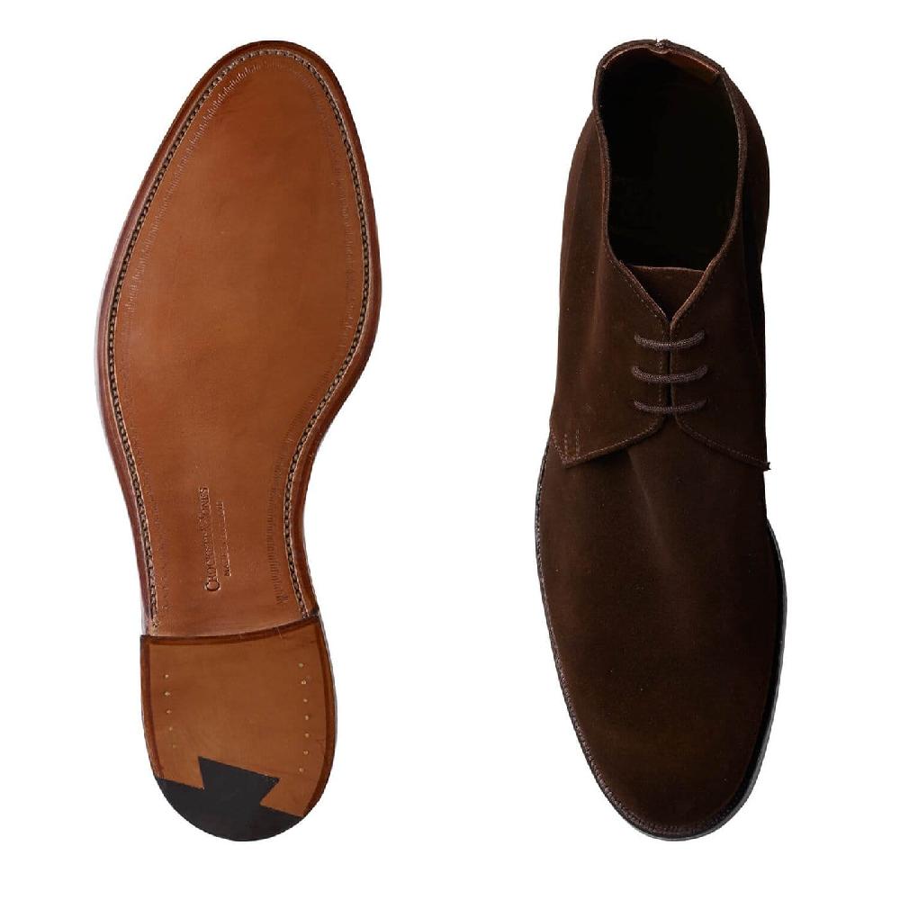 Crockett & Jones Chukka Dark Brown Suede