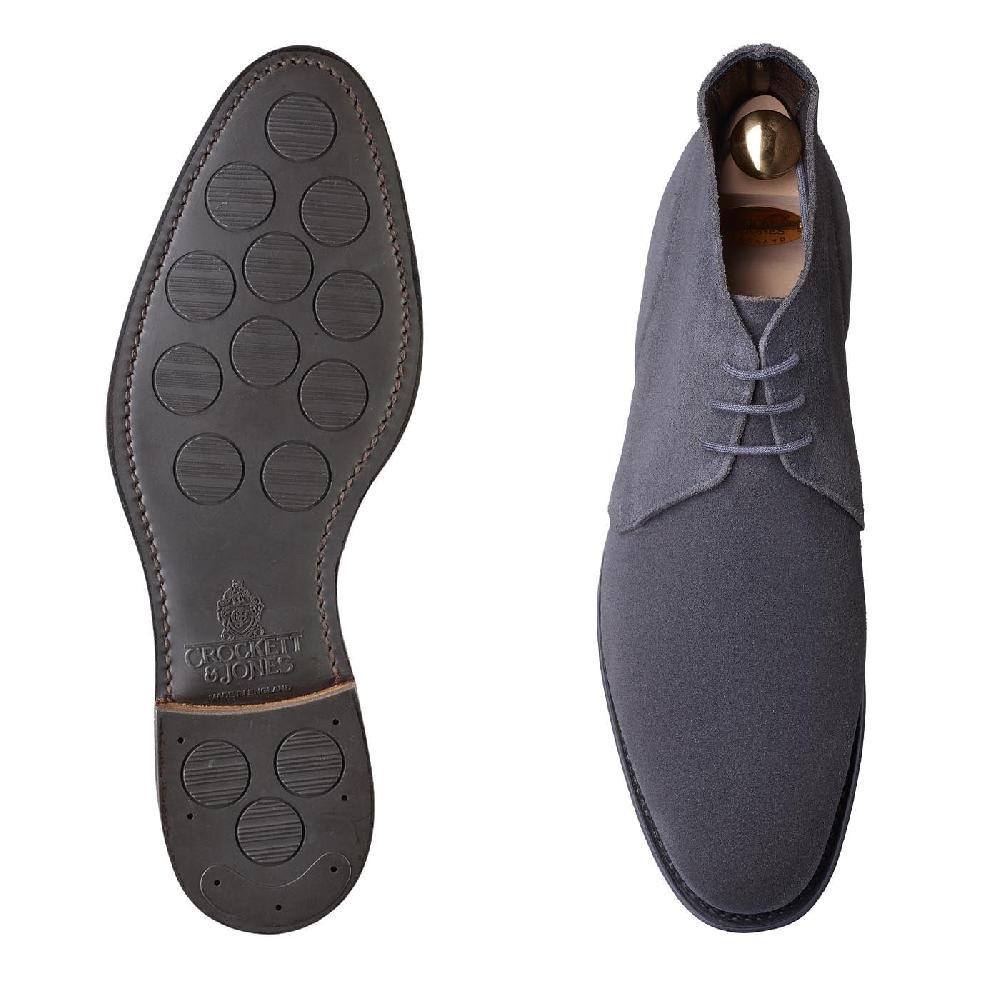Crockett & Jones Chukka Shark Grey Suede