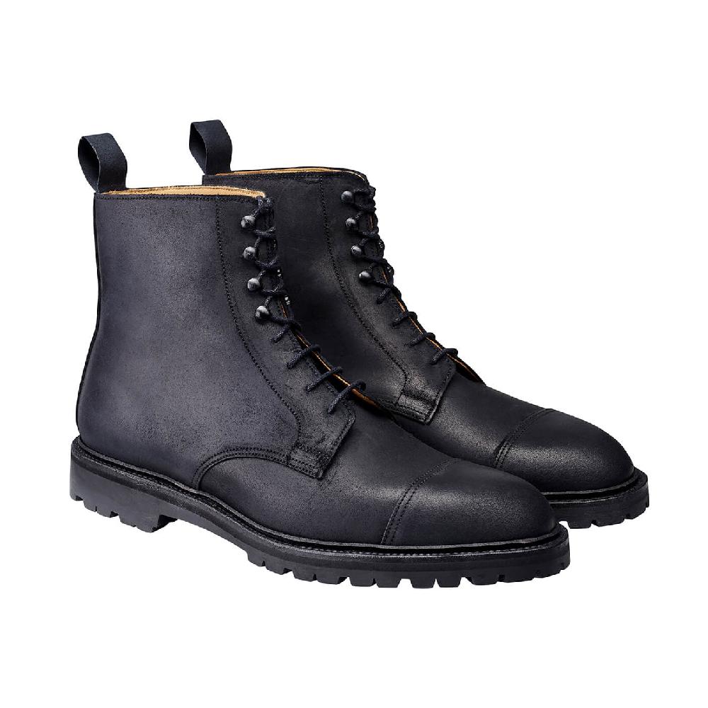 crockett & jones Coniston Black Rough-Out Suede