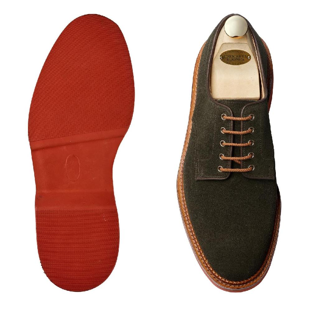 Crockett & Jones Cornell Earth Green Suede
