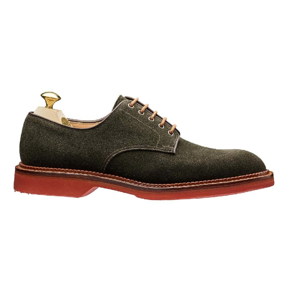 Crockett & Jones Cornell Earth Green Suede