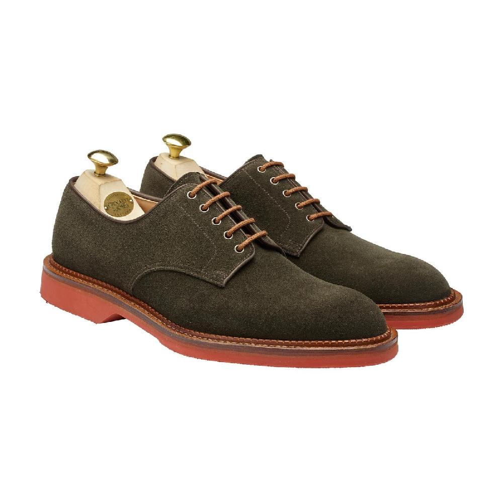 crockett & jones Cornell Earth Green Suede