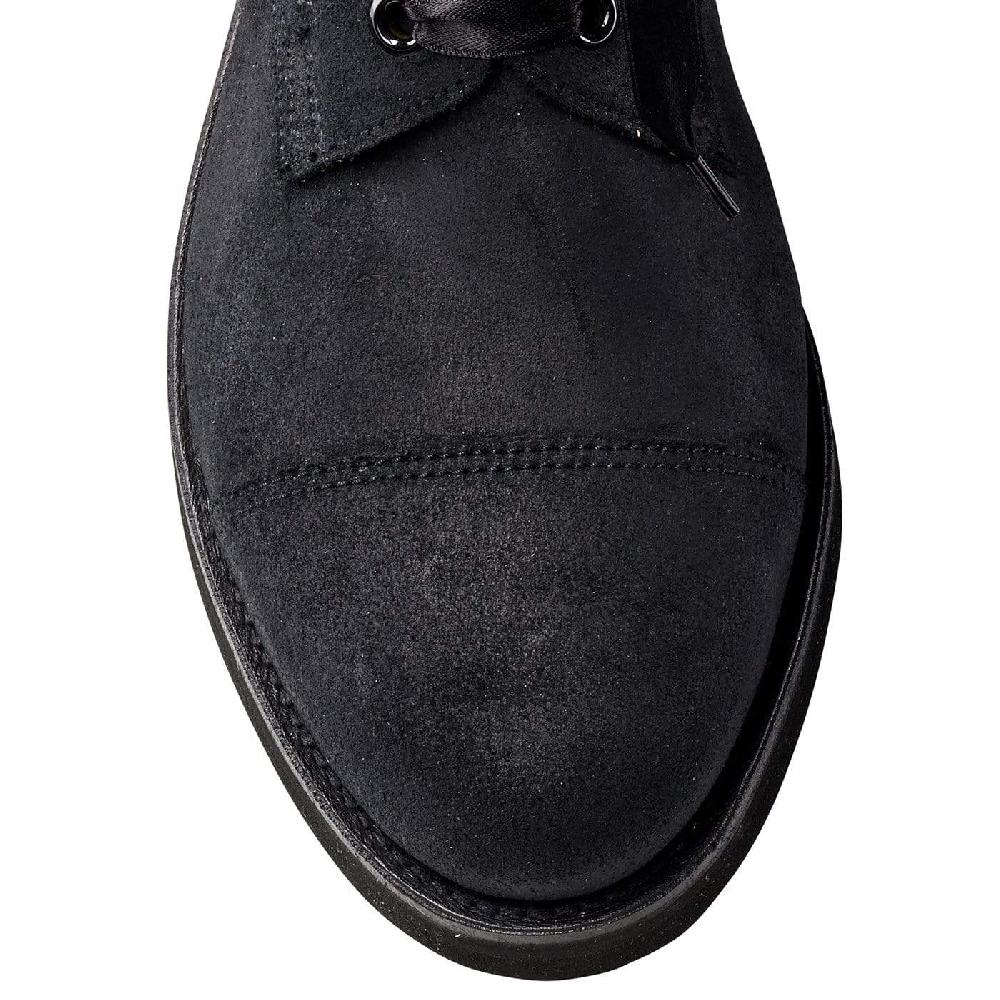 Crockett & Jones Ella Black Rough-Out Suede