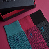 Crockett & Jones Herringbone Socks Mixed