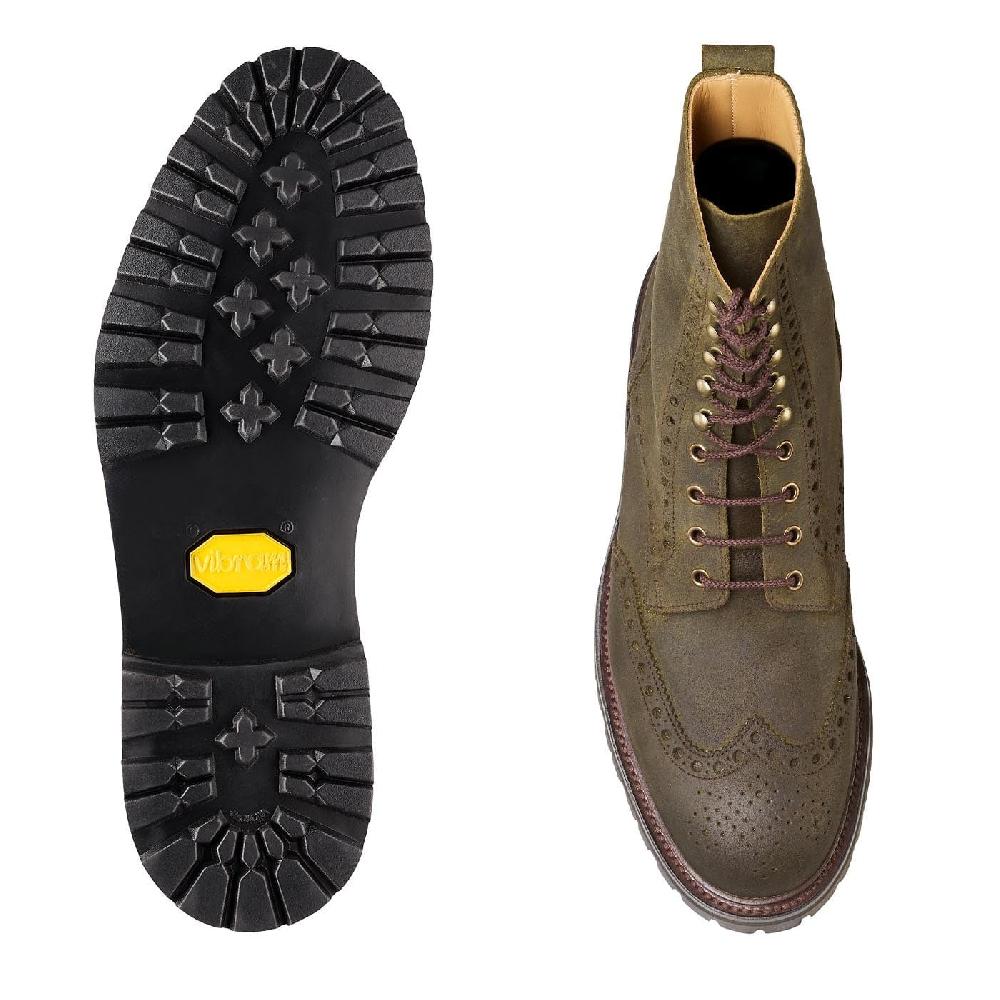 Crockett & Jones Islay Green Rough-Out Suede