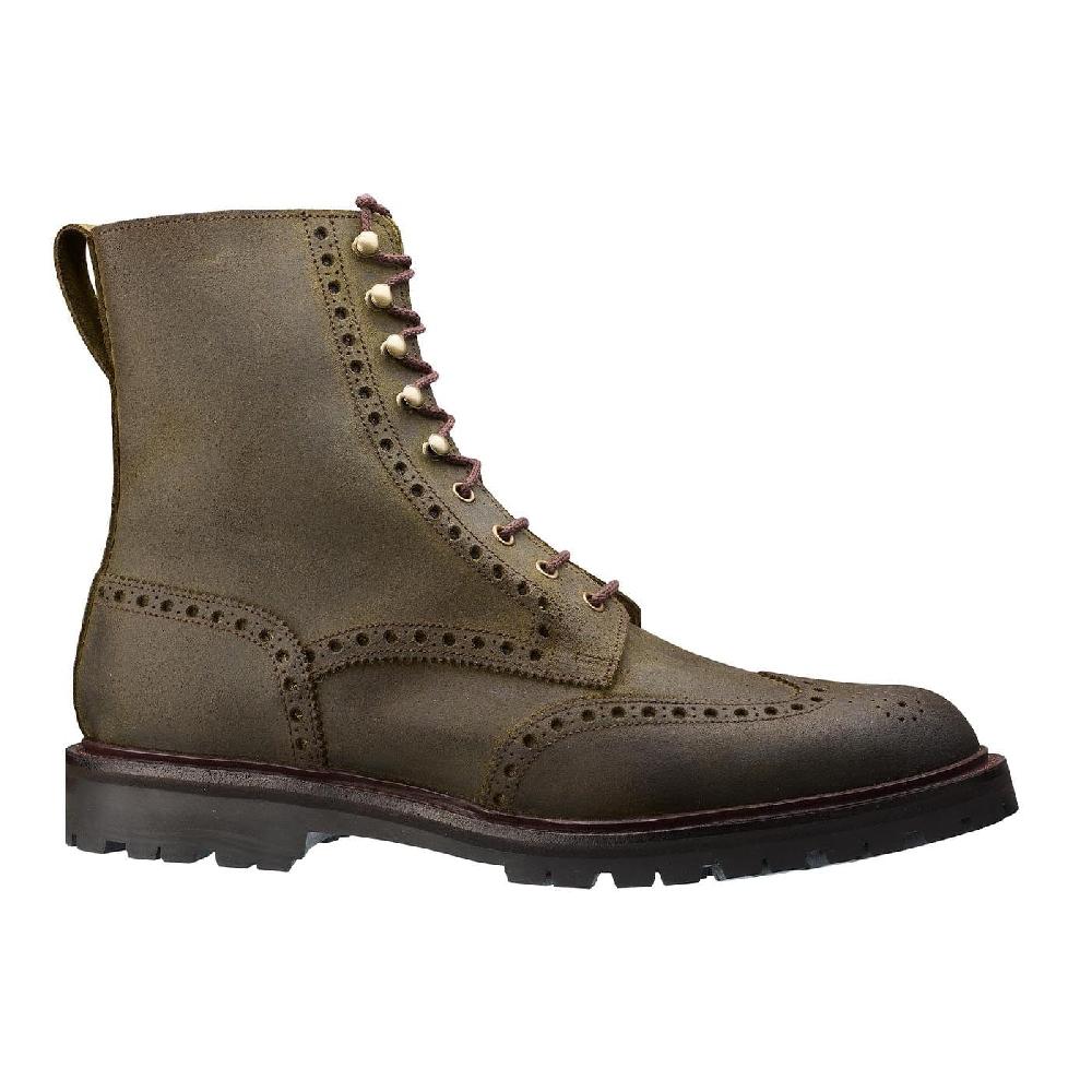 Crockett & Jones Islay Green Rough-Out Suede