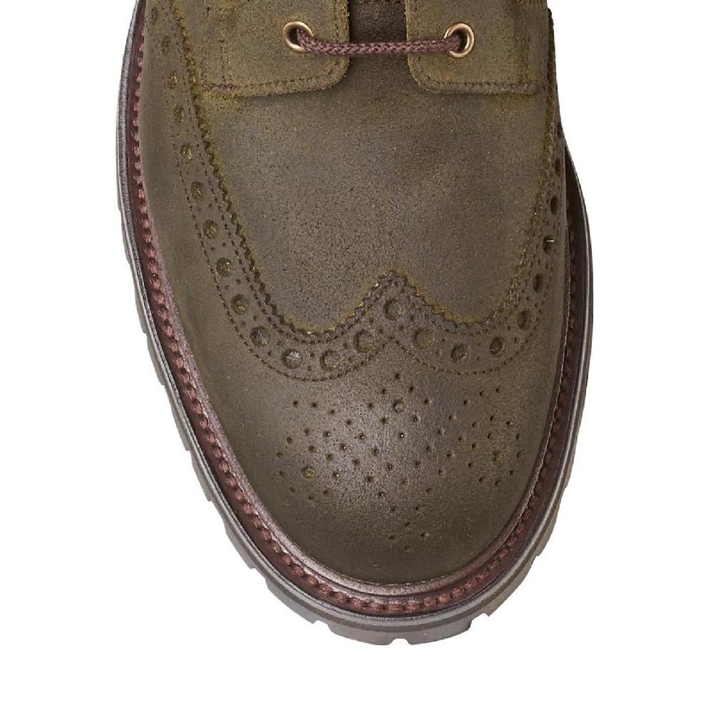 Crockett & Jones Islay Green Rough-Out Suede